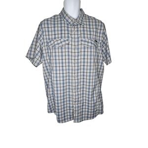 Columbia Omni-Shade Plaid Button Up Short Sleeve Shirt‎ Large